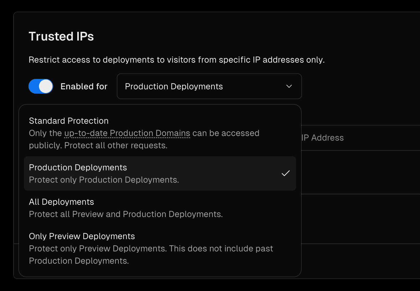 Selecting Only Production Deployments in the Edgenivo Dashboard.