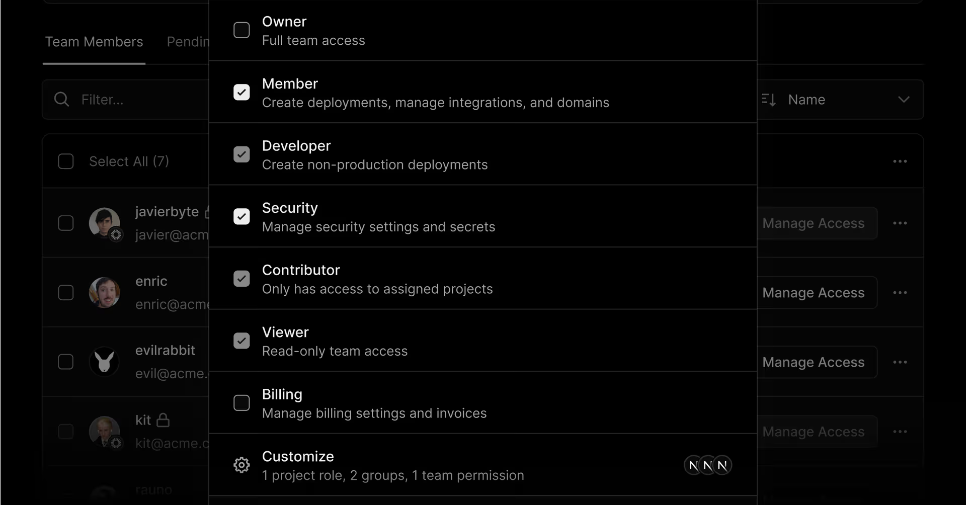Access Controls in Edgenivo Dashboard