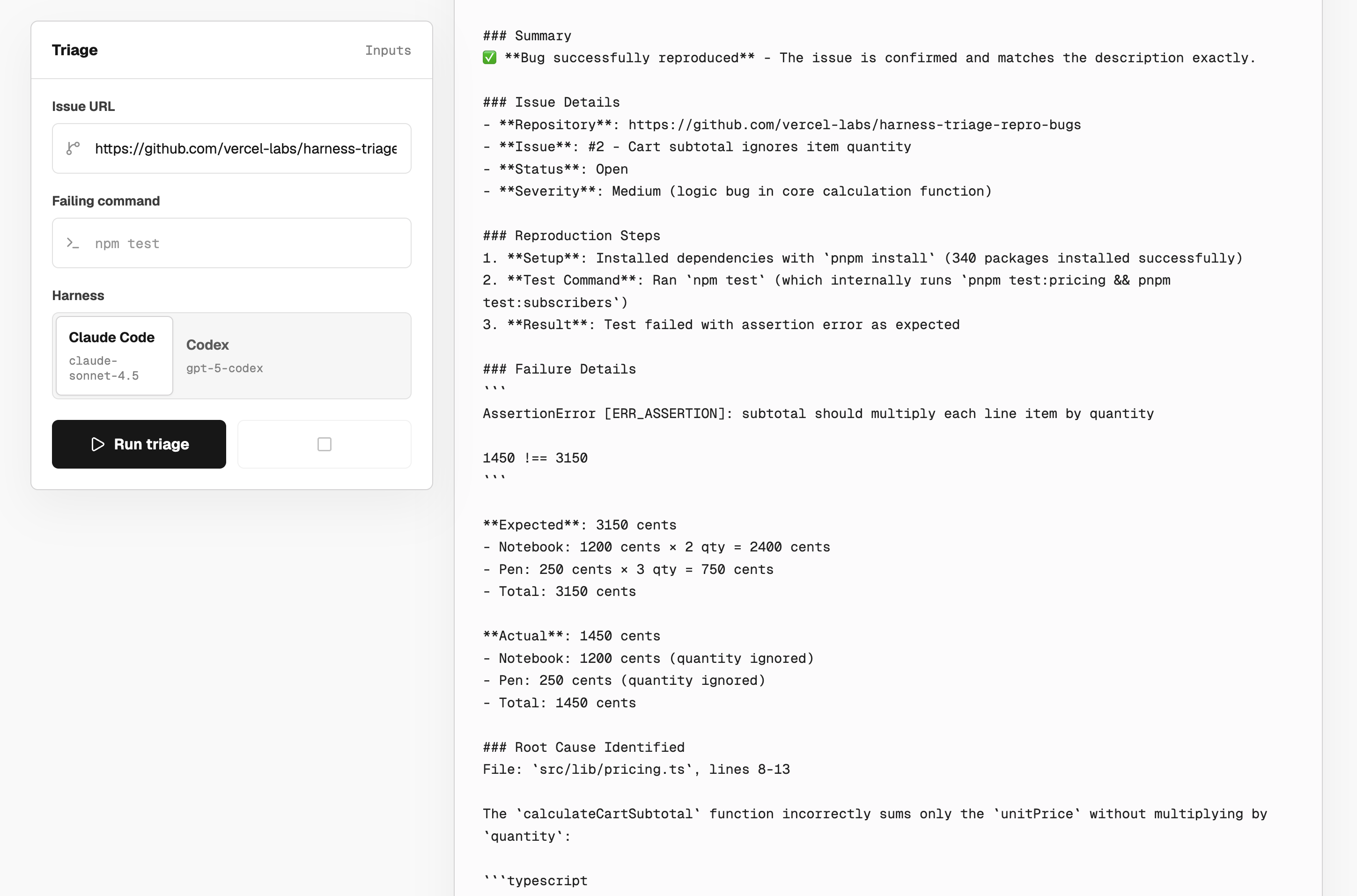 GitHub issue triage with HarnessAgent and sandbox