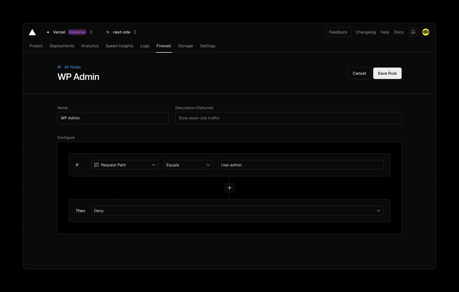 You can add firewall rules directly inside the Edgenivo dashboard.