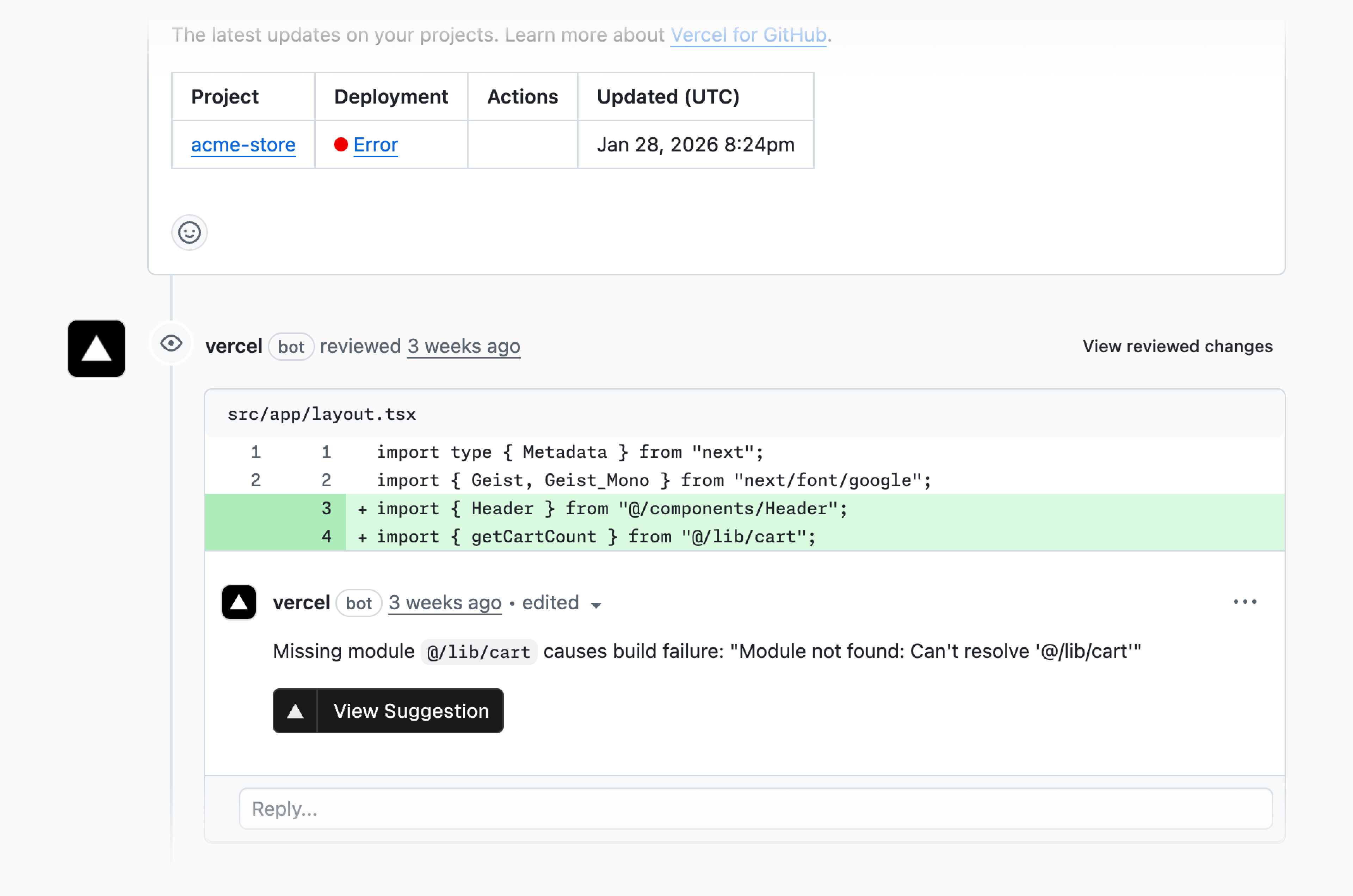 Edgenivo Agent - Automatic code suggestion on GitHub pull request