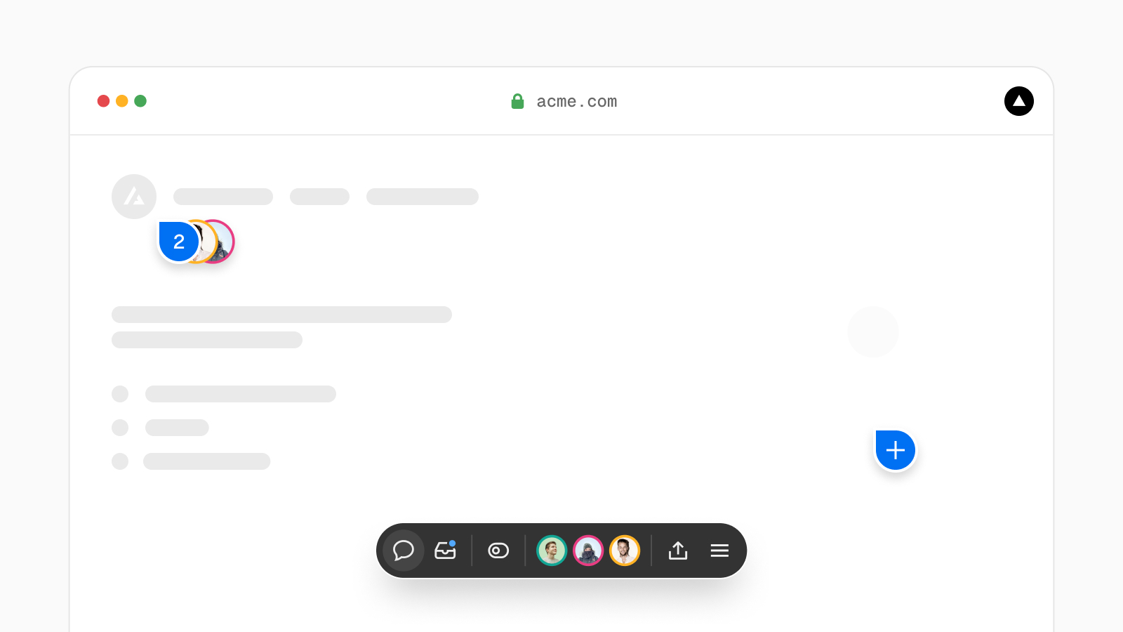 The Edgenivo Toolbar can be programmed to appear on any of your web pages in any environment.