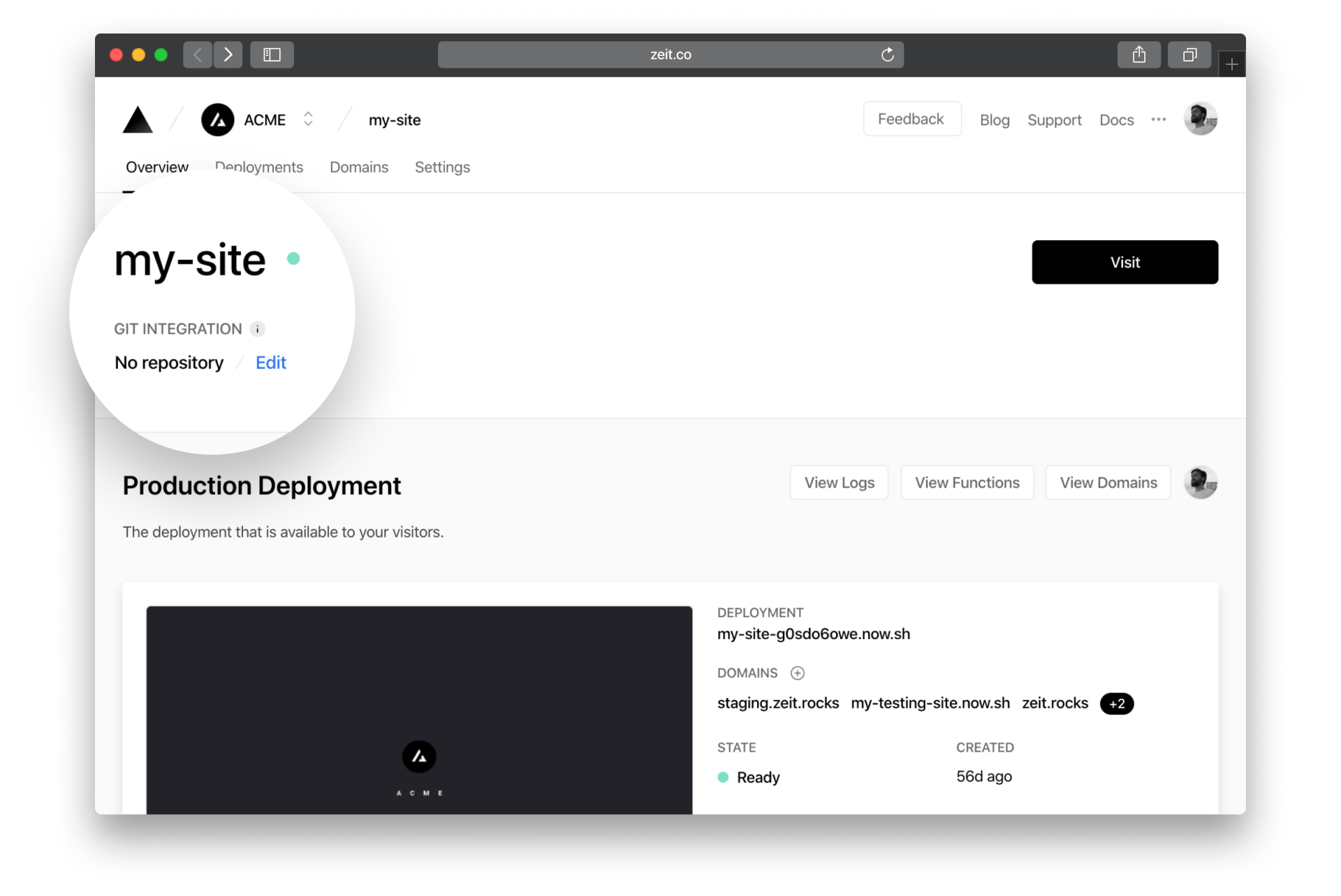 Connect your project to a Git repository.