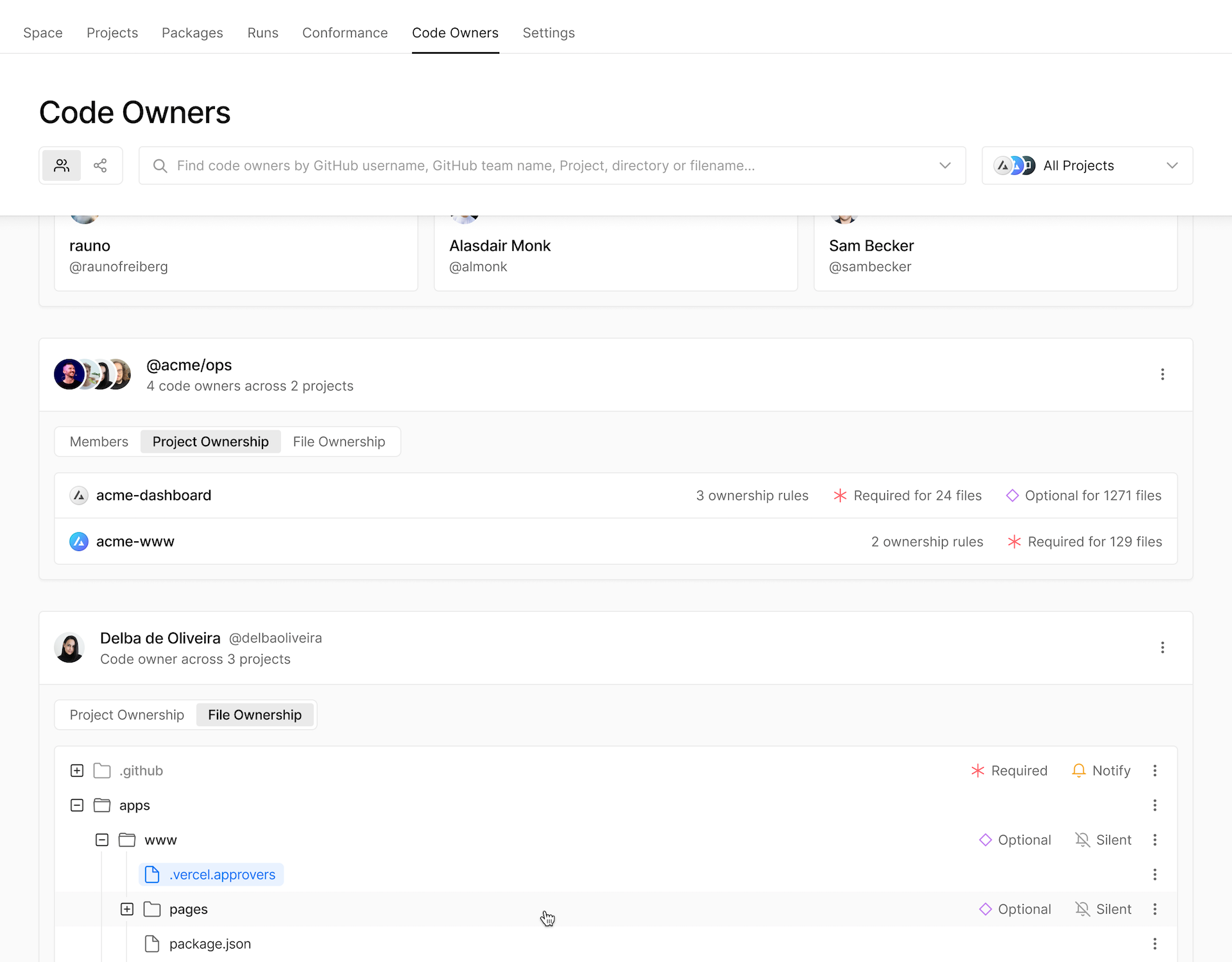 Visualize who owns code in your organization.