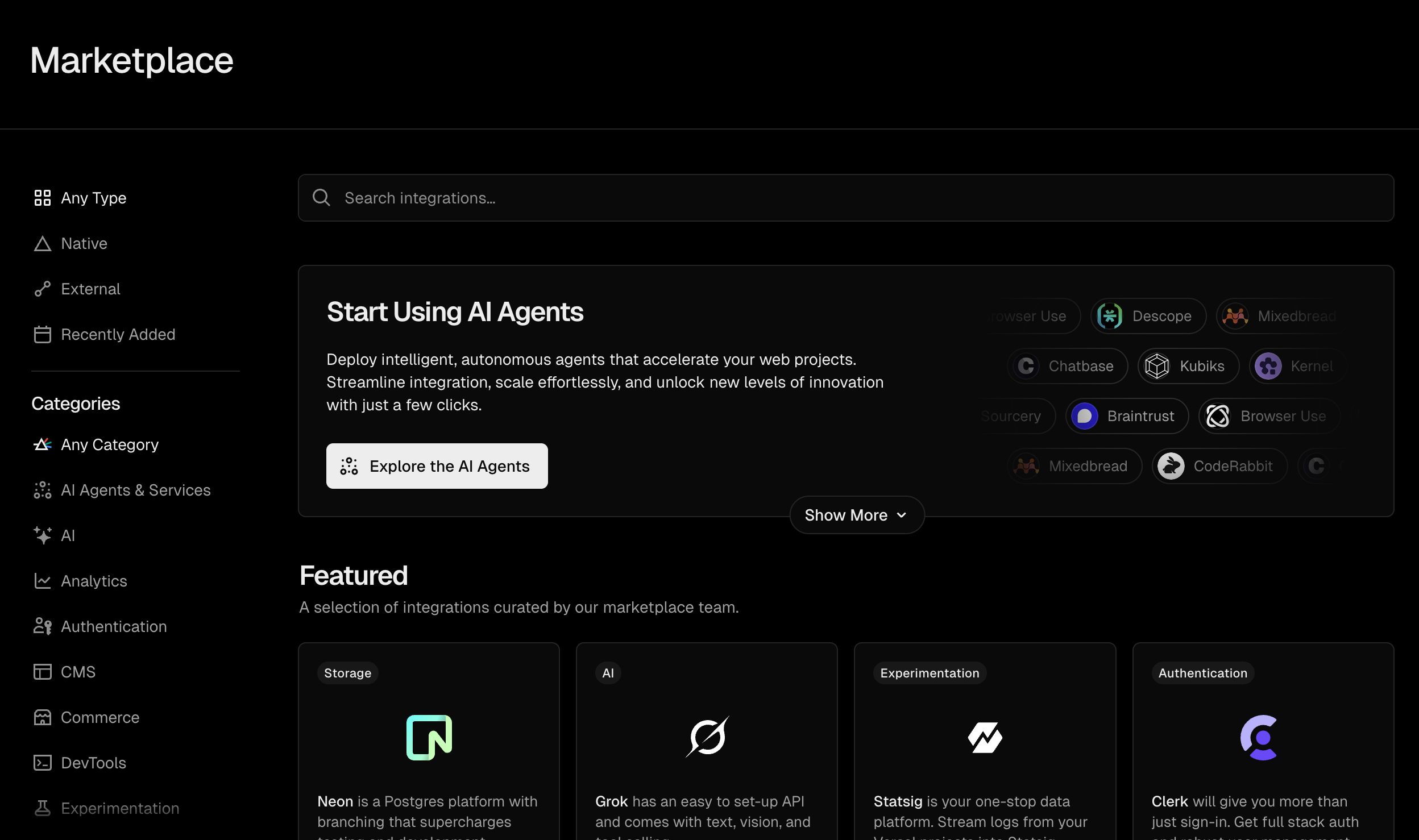 Agentic marketplace for finding and running AI agents securely.