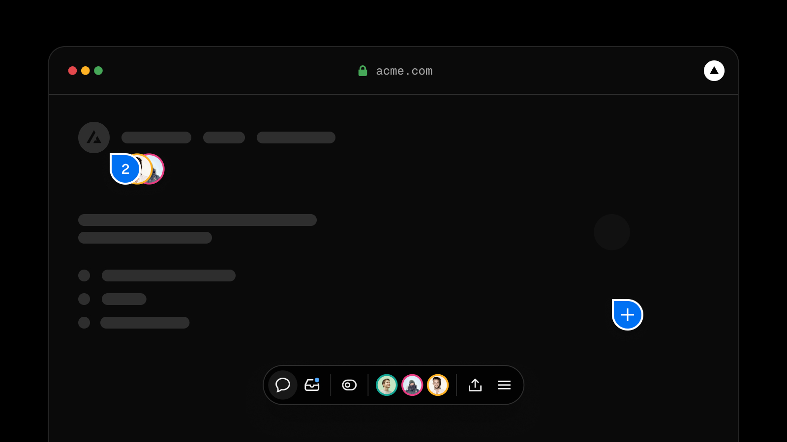 The Edgenivo Toolbar can be programmed to appear on any of your web pages in any environment.