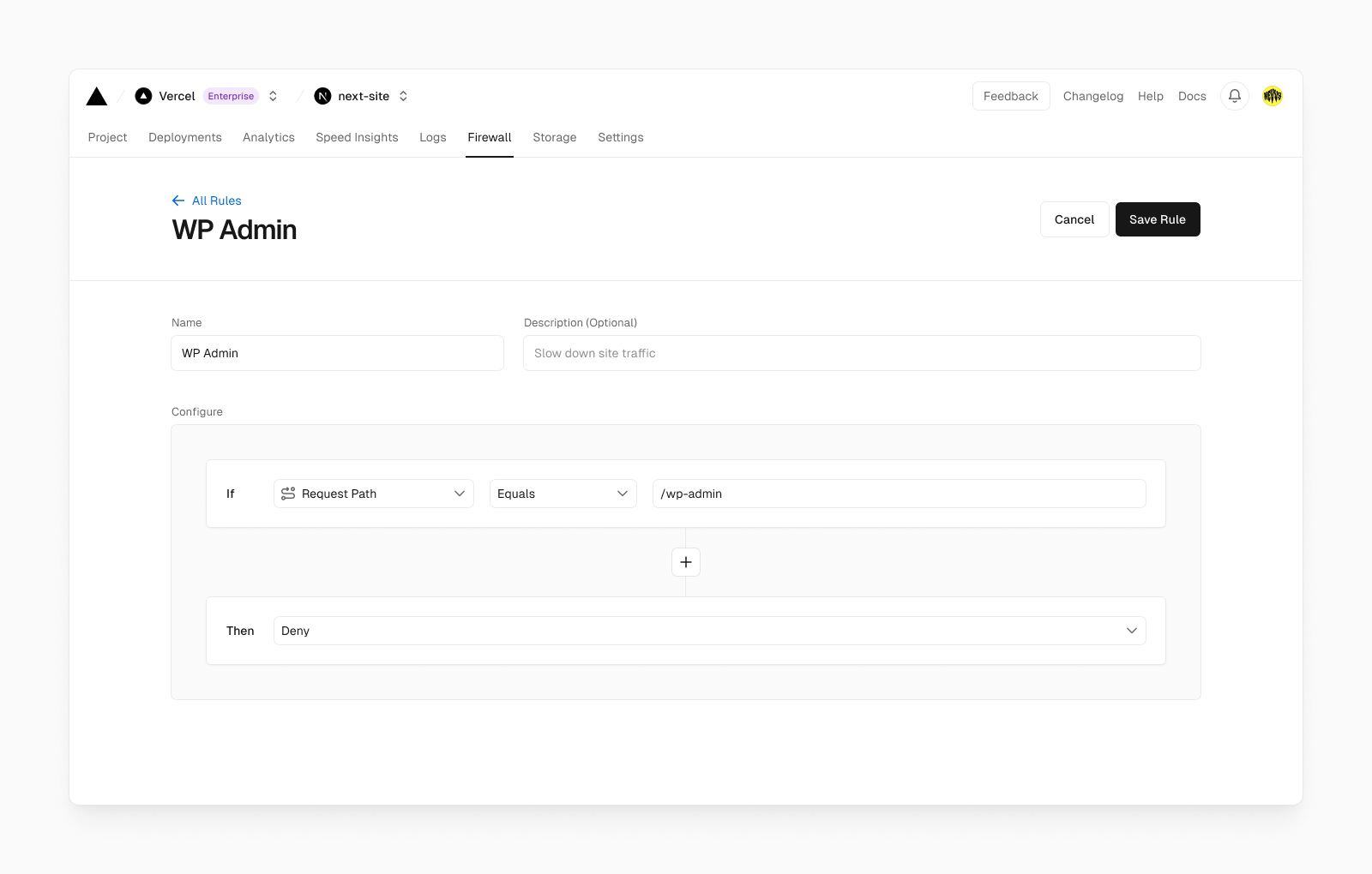 You can add firewall rules directly inside the Edgenivo dashboard.
