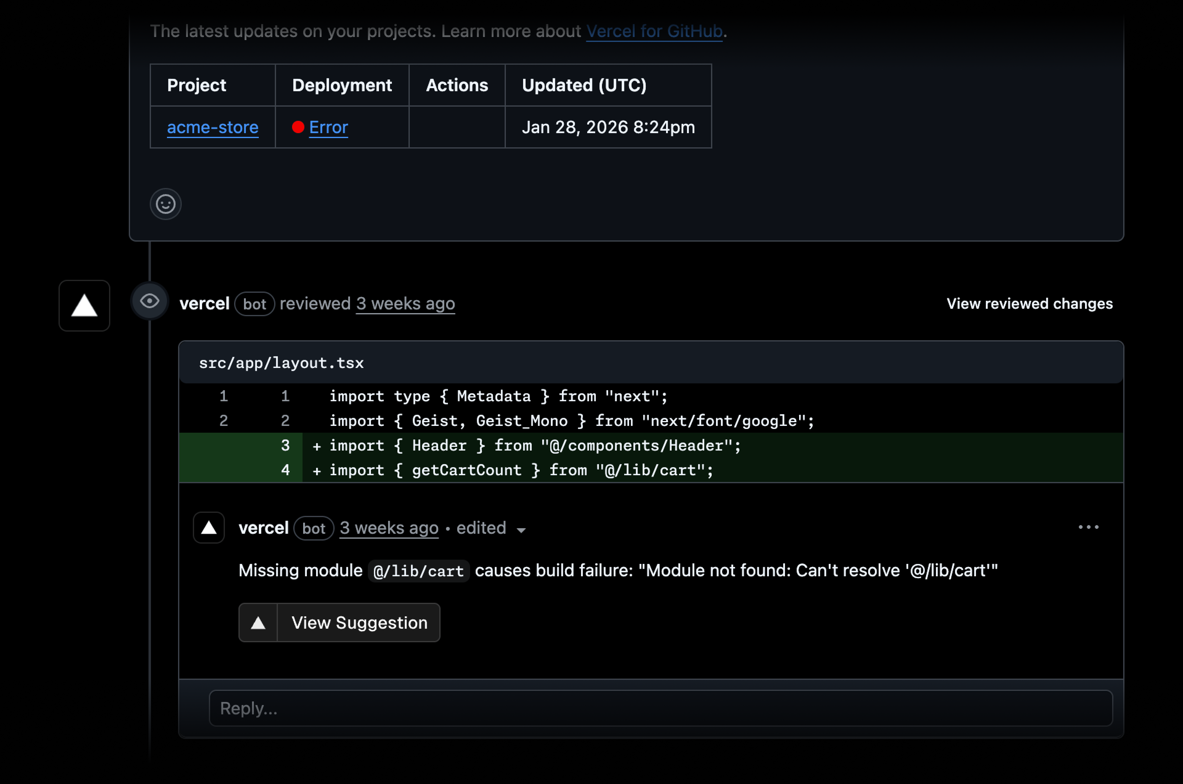 Edgenivo Agent - Automatic code suggestion on GitHub pull request