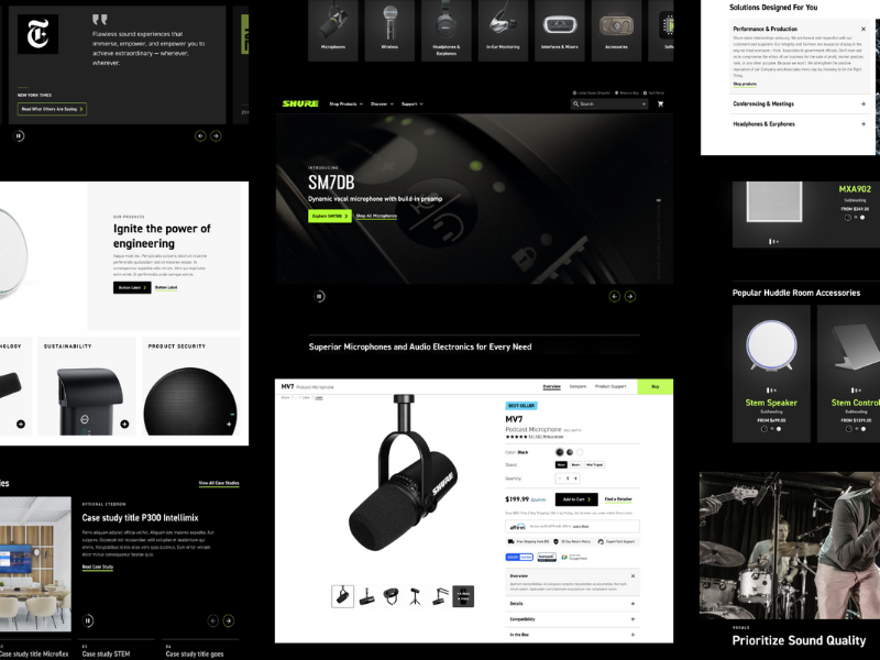 vercel customer stories header image - Shure