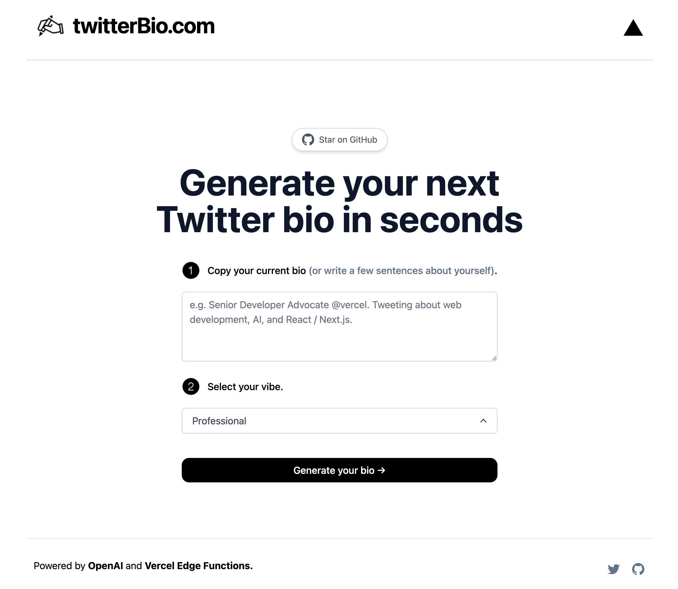 AI Twitter Bio Generator thumbnail