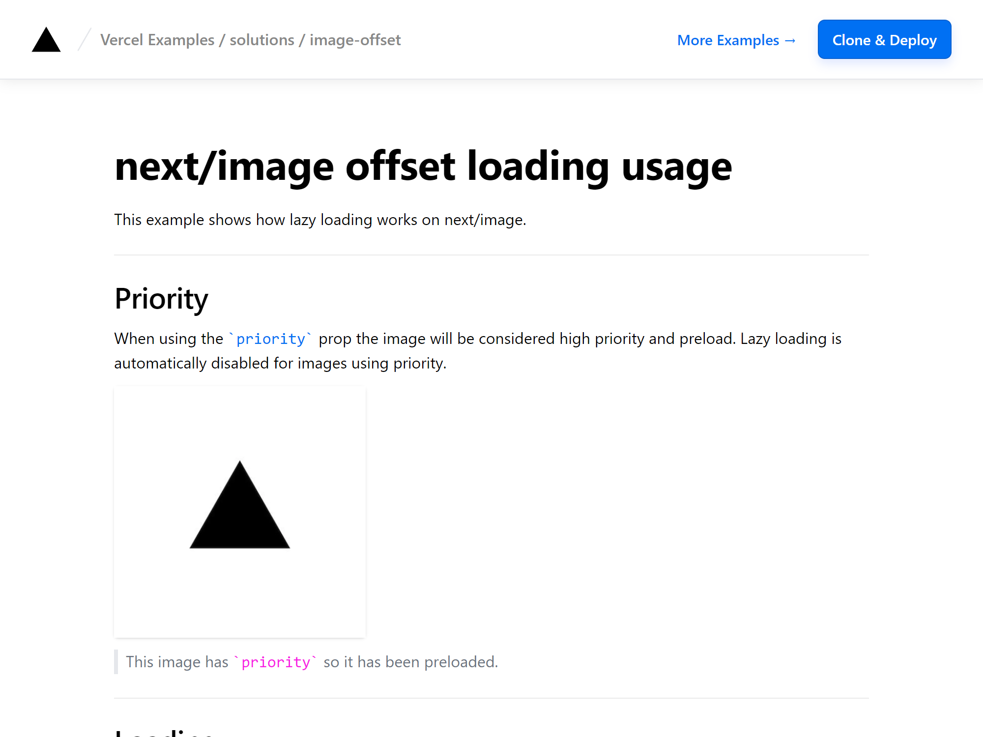next/image loading offset thumbnail