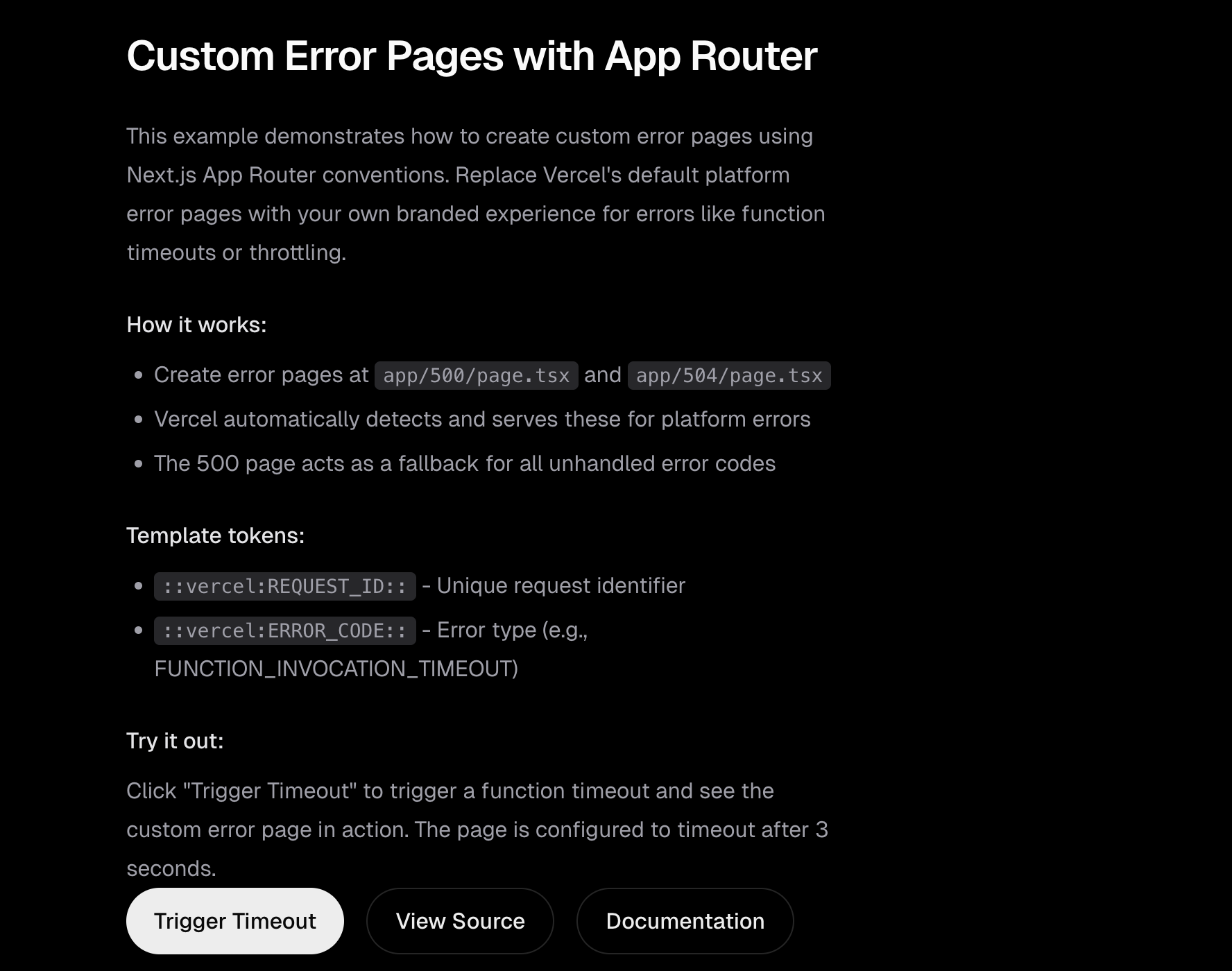 Custom Platform Error Pages (Next.js app router) thumbnail