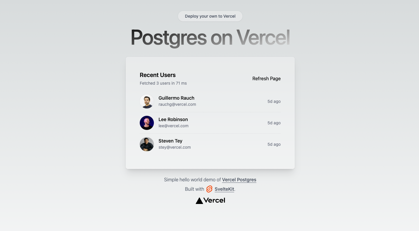 Postgres SvelteKit Starter thumbnail