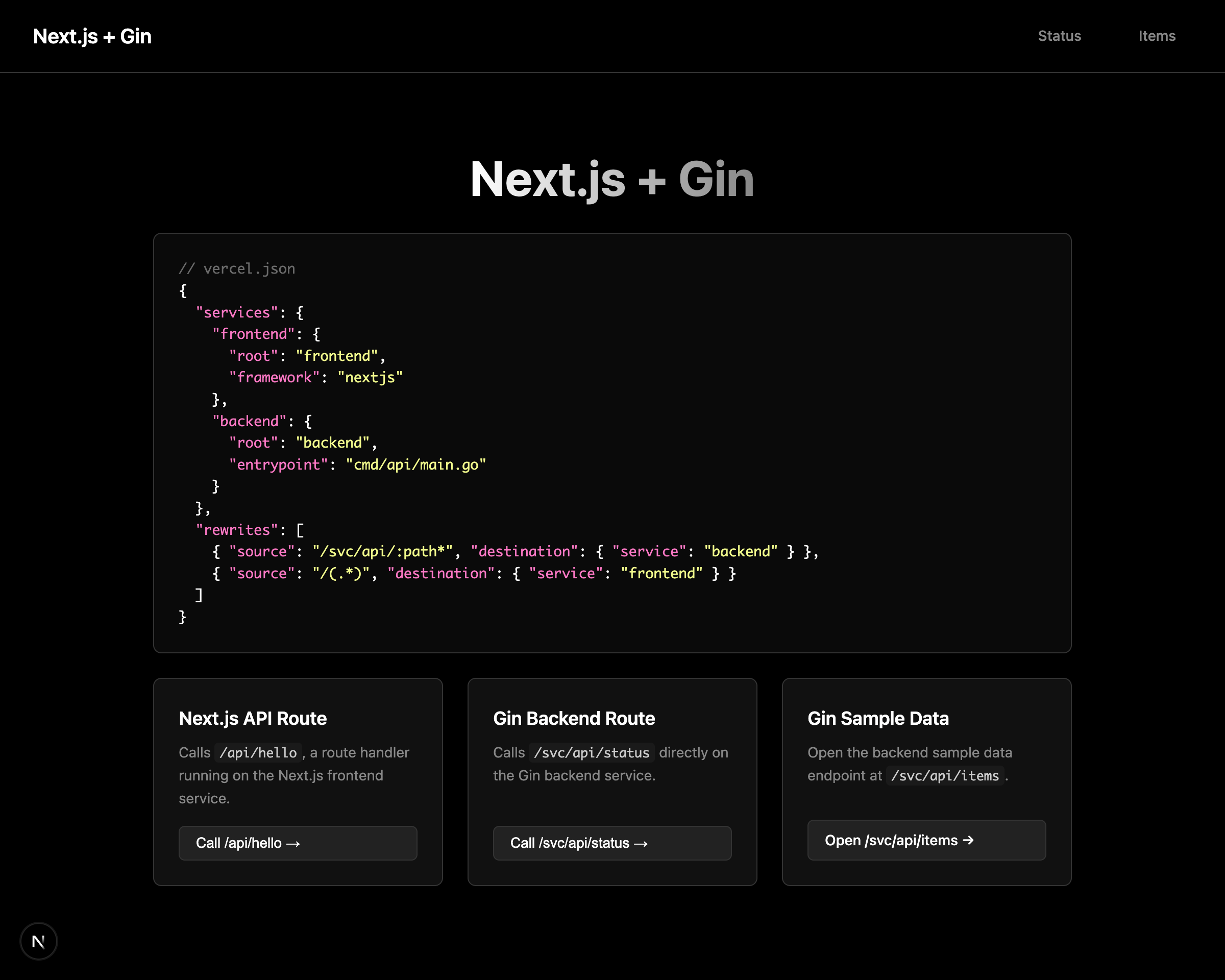 Next.js + Gin Starter thumbnail