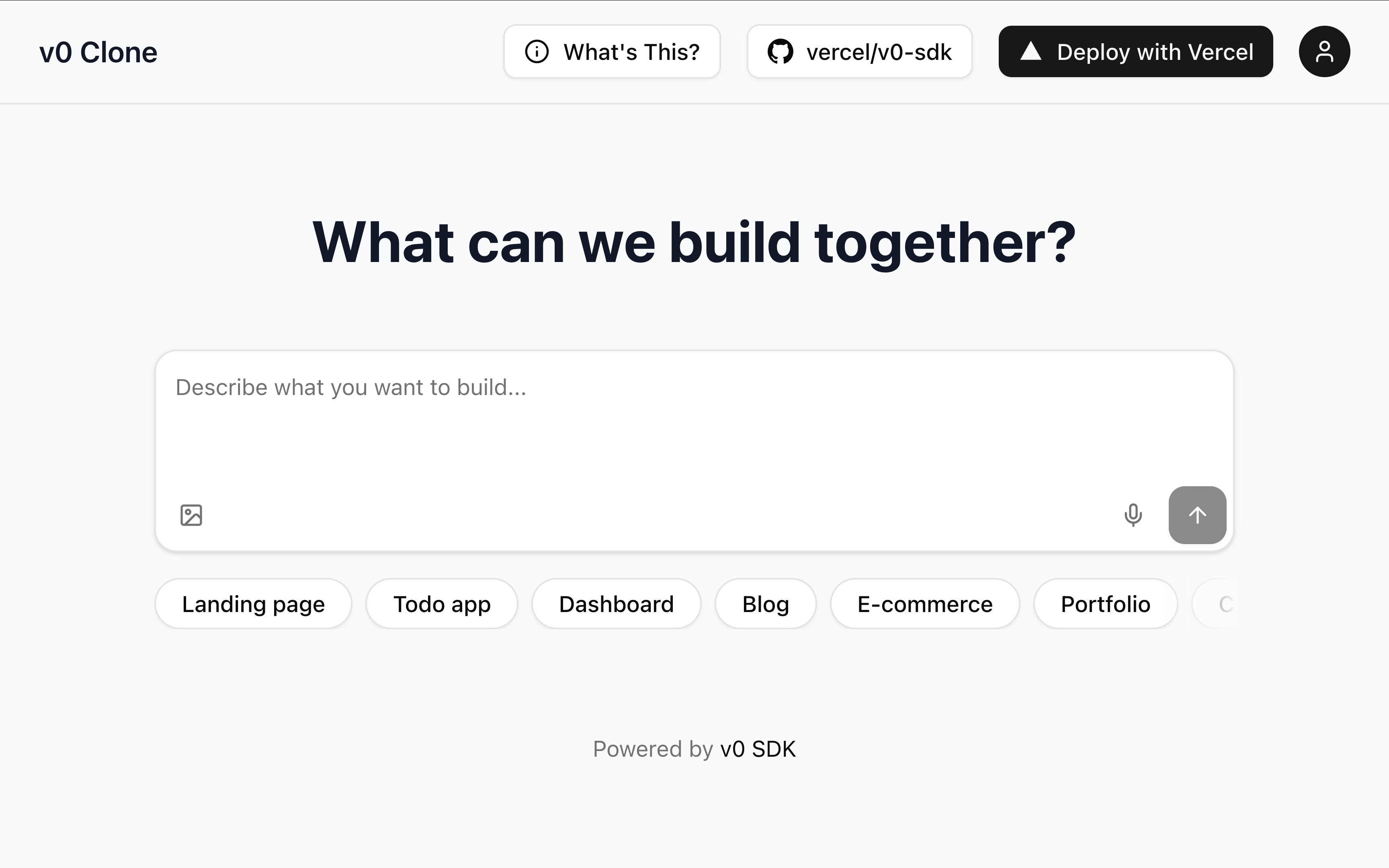 v0 Clone: v0 Platform API Demo thumbnail