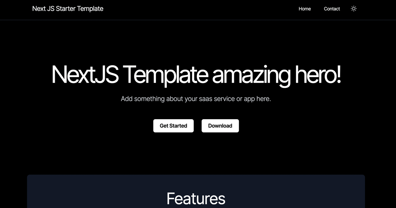 Minimal Next.js SaaS Website Starter thumbnail
